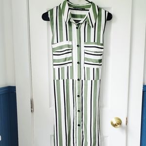 Tally Weijl Green Stripe Dress